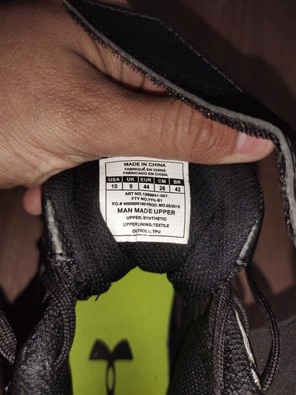 Under Armour C1N Black Lace Up Football Cleats - 1269641-001 - Size - 10(US)