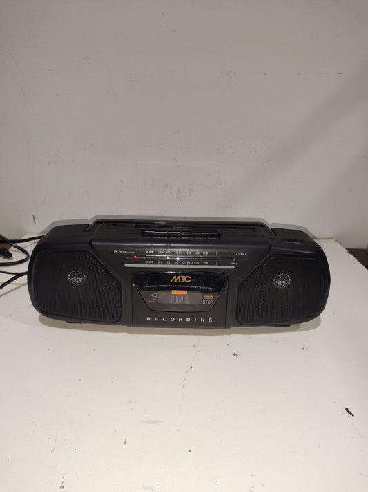 Vintage MTC AM/FM Stereo Radio Cassette Boom Box - Model - MS-1702DV