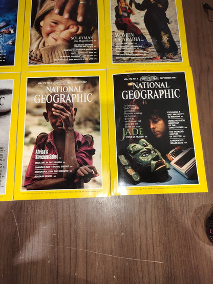National Geographic - 1987 - July-December - Case Faux Leather - Magazines