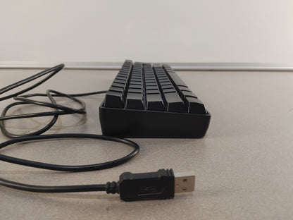 EXCELLENT CONDITION 60% Mechanical-Feel USB RGB Gaming Streaming Keyboard Black