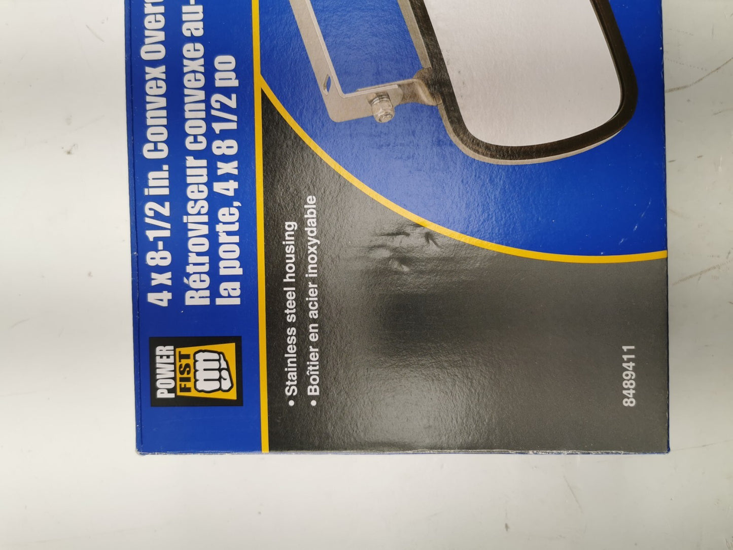 Power Fist 4x8-1/2 in. convex overdoor mirror