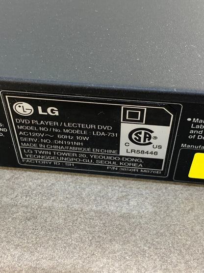 LG LDA-731 DVD Player with manual