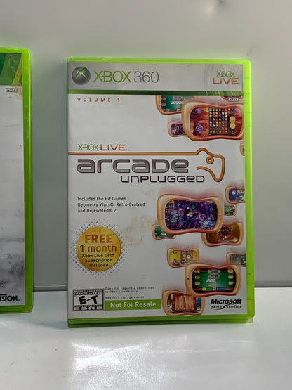 Lot of 2 Xbox 360 Games, Call of Duty: Modern Warfare 3 & Live Arcade Unplugged