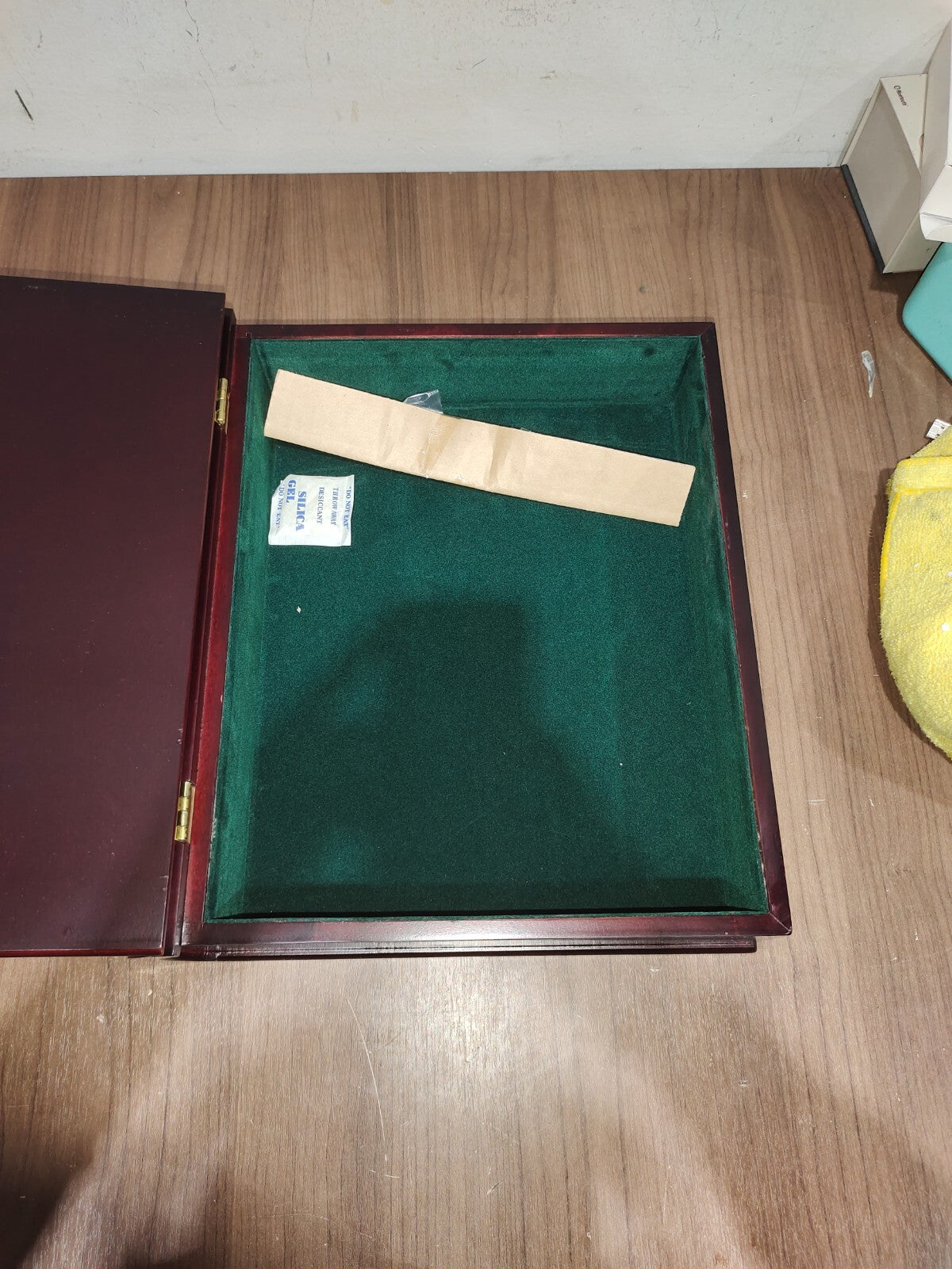 Vintage 1992 Bombay Company Wood & Brass Engravable Memory Box