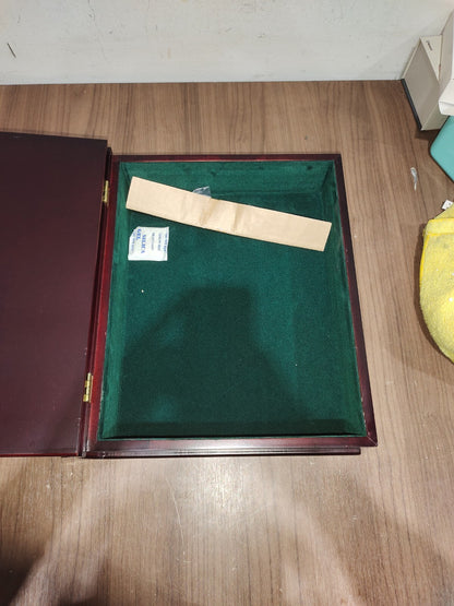 Vintage 1992 Bombay Company Wood & Brass Engravable Memory Box