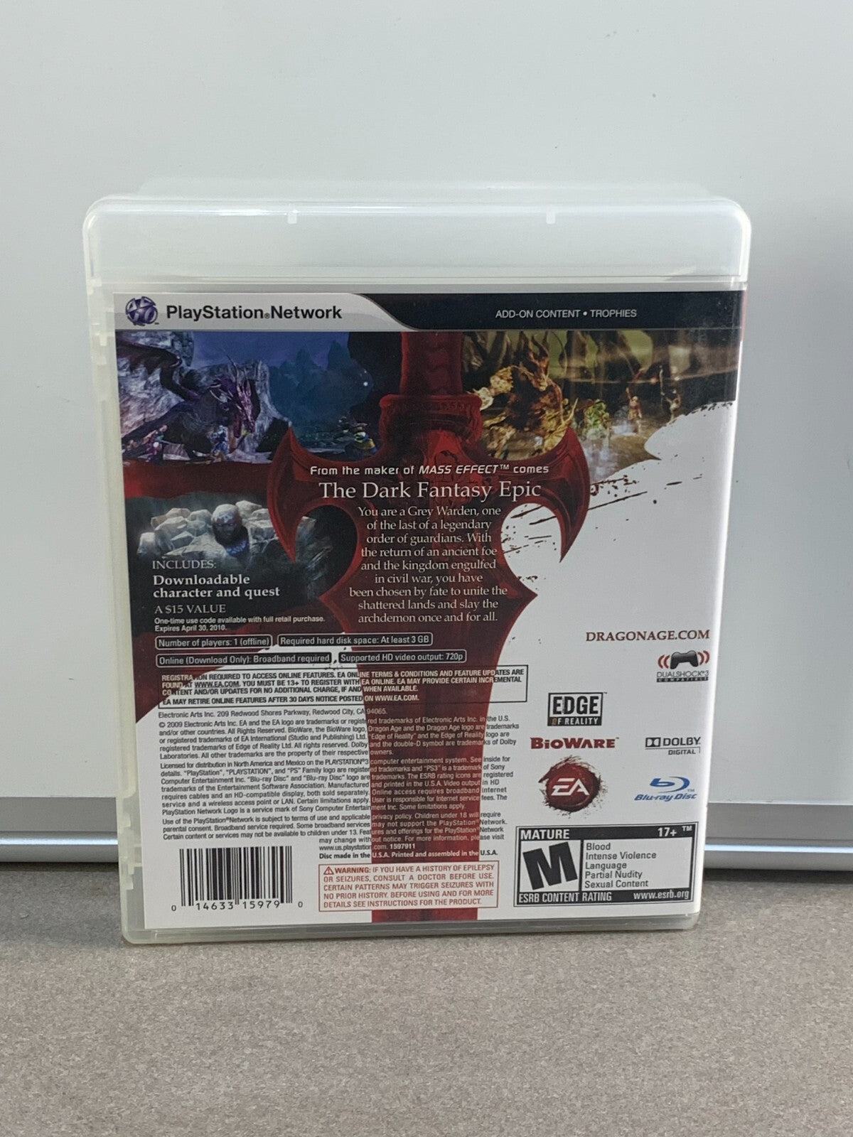 Dragon Age: Origins PlayStation 3 PS3  Tested Working