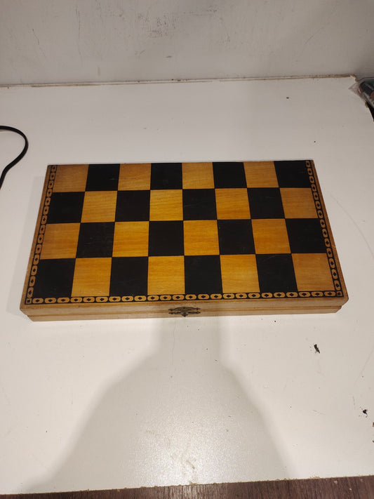 Vintage Chess Set with Board - Chess Pieces of Marble
