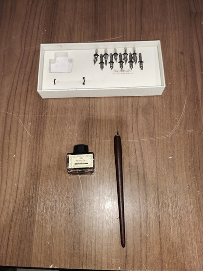 Calligraphy Pen Set - 10 Attachments The Feather Pen Ink