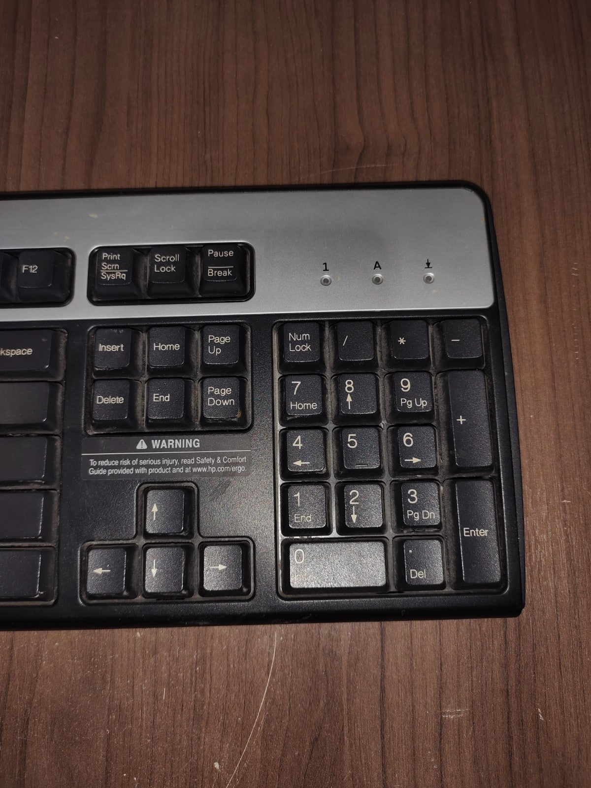HP KB-0316 Wired Keyboard Silver Black English Keyboard