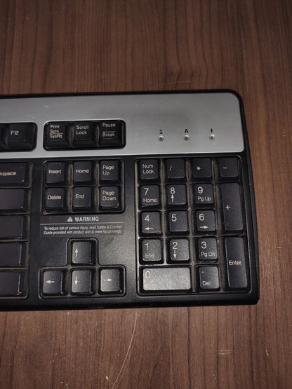 HP KB-0316 Wired Keyboard Silver Black English Keyboard