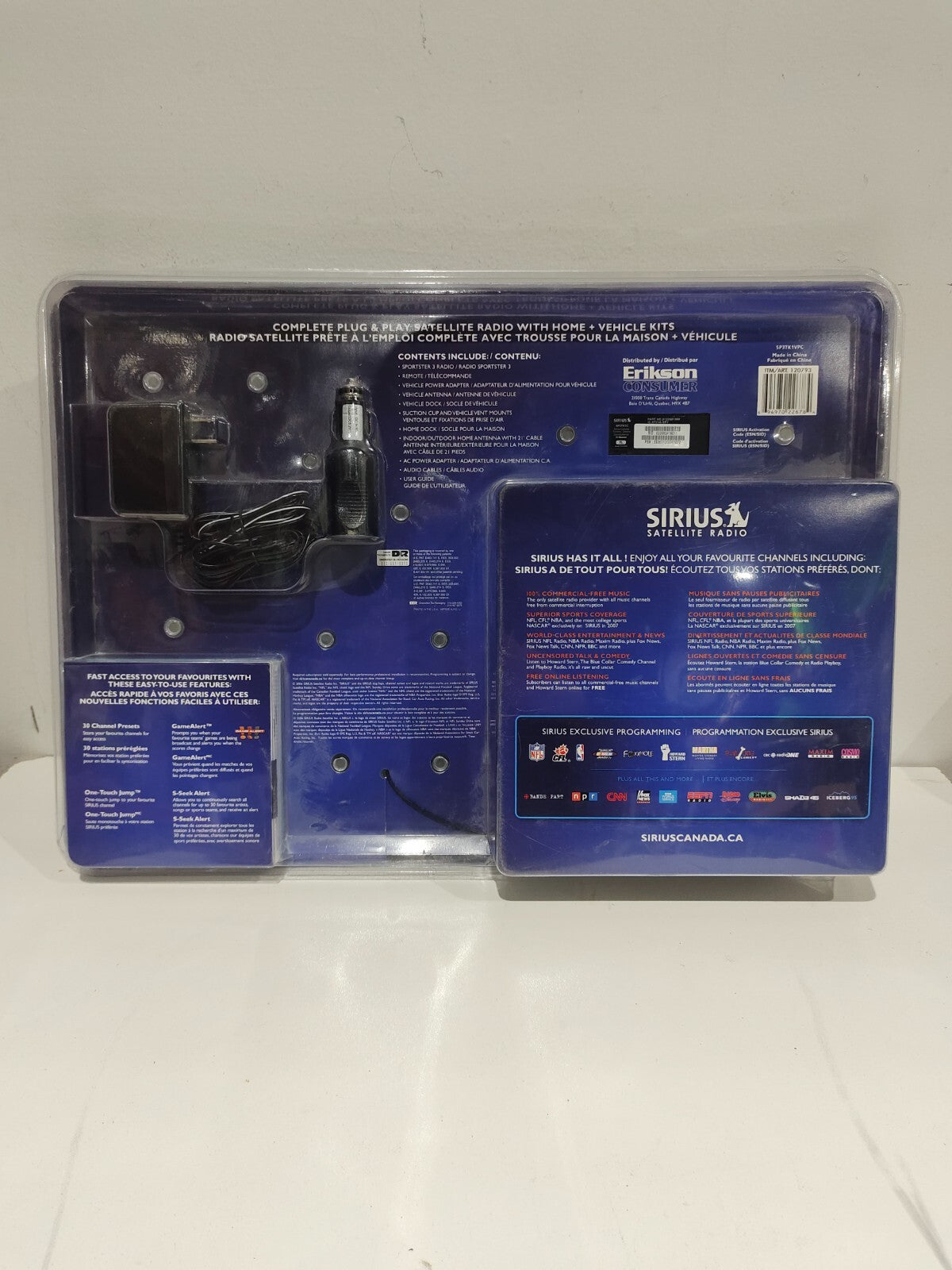 Sirus Satellite Radio Home Vehicle Kit  Complete Plug and Play - Brand New
