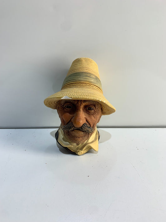 Bosson Legend Chalkware Face Bust Figurine Head England 1971 Rumanian Farmer