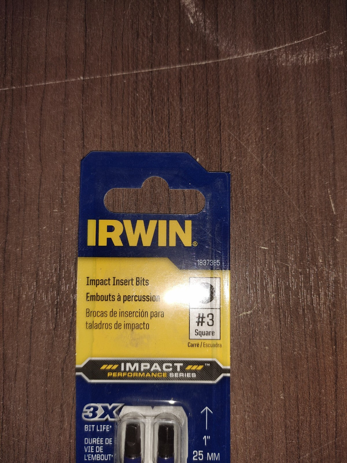 Irwin 1837385 Impact Insert Bit, #3 SQUARE, 2PK,  1" - Set of 6 - 2