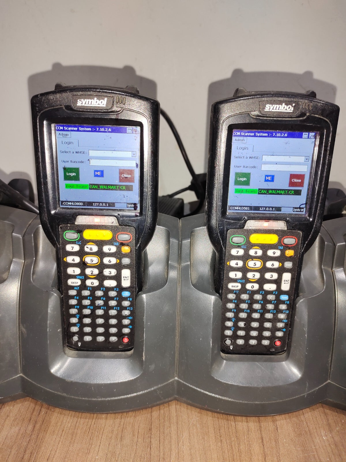 Symbol CHS3000-4000C Charging Dock & MC32N0 Barcode Scanner (4 Scanner Guns)
