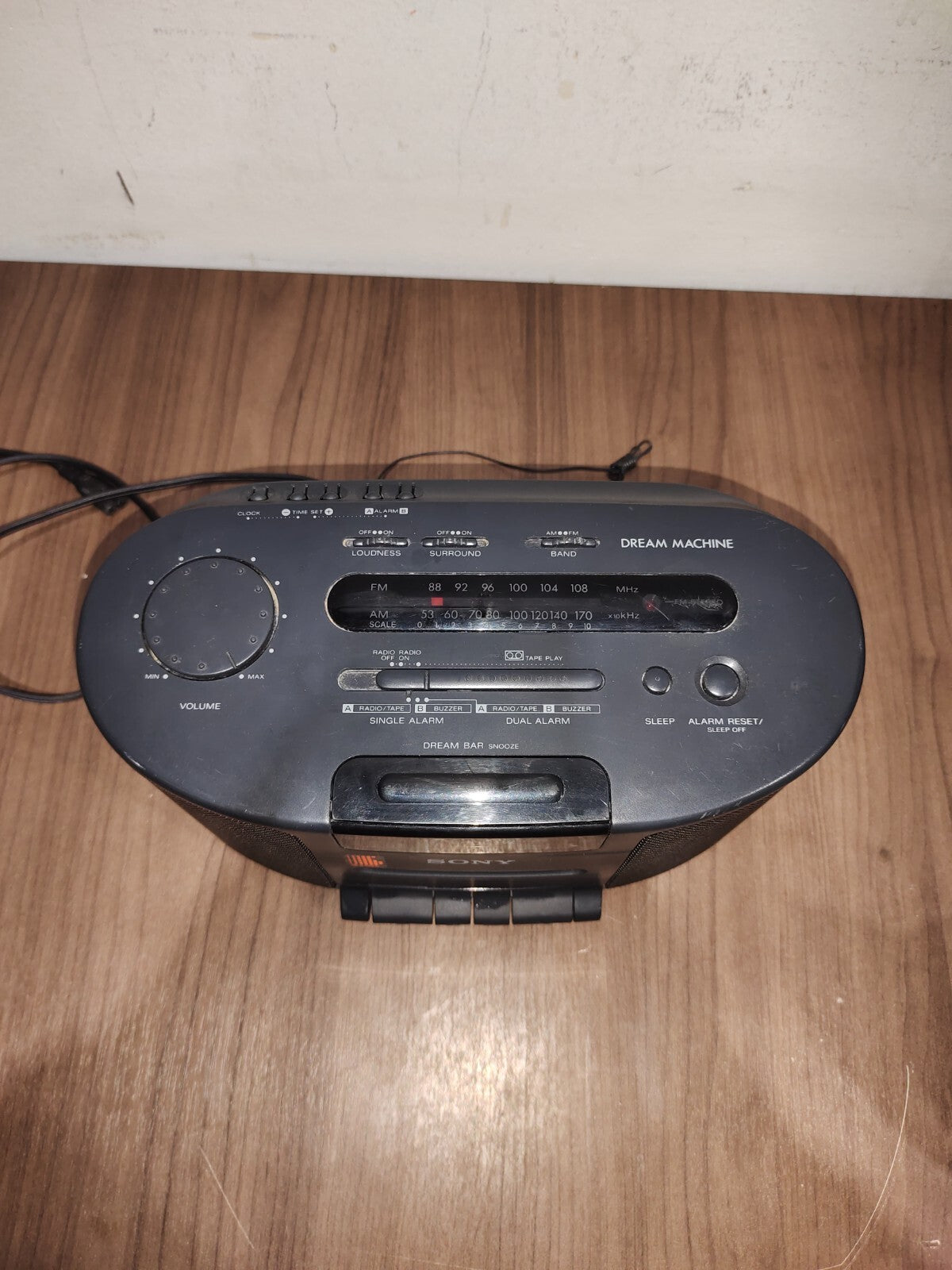 SONY Dream Machine Model ICF-CS650 Am/Fm Radio, Clock, Cassette Player