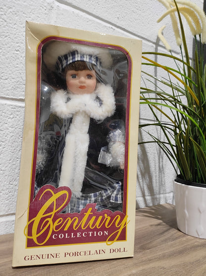 Century COLLECTION GENUINE PORCELAIN DOLL Hand Crafted- Blue