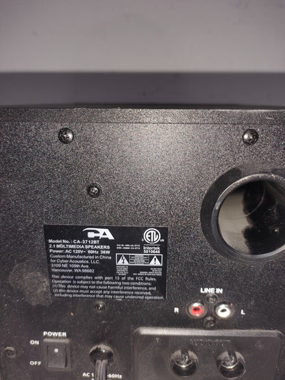 CYBER ACOUSTICS SUBWOOFER (CA-3712BT)