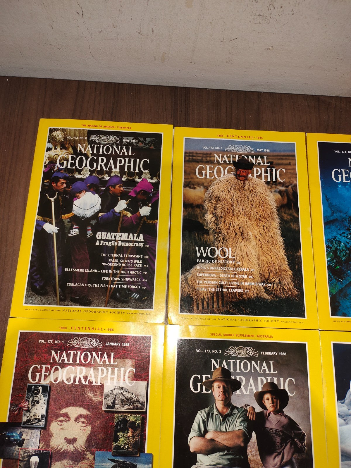 National Geographic - 1988 - January-June - Case Faux Leather - Magazines