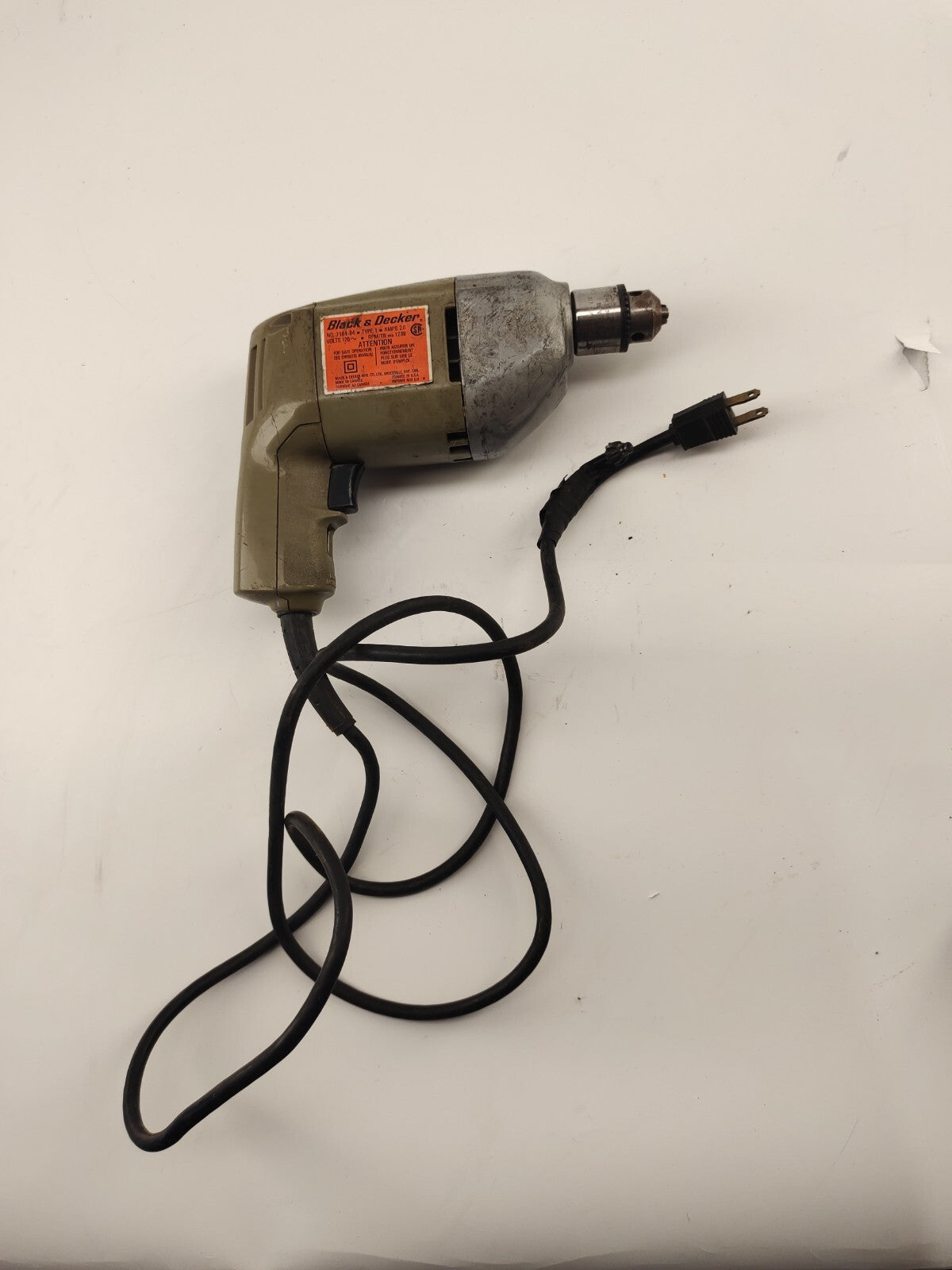 Utility Drill bt Black & Decker - 120 Volts 2 Amps 1200 RPM Type 1