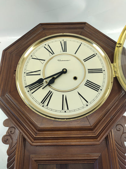 Westminster Vintage Antique Wood Wall Clock