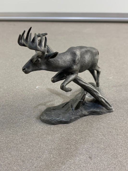 Franklin Mint The White-Tailed Deer Pewter Figurine
