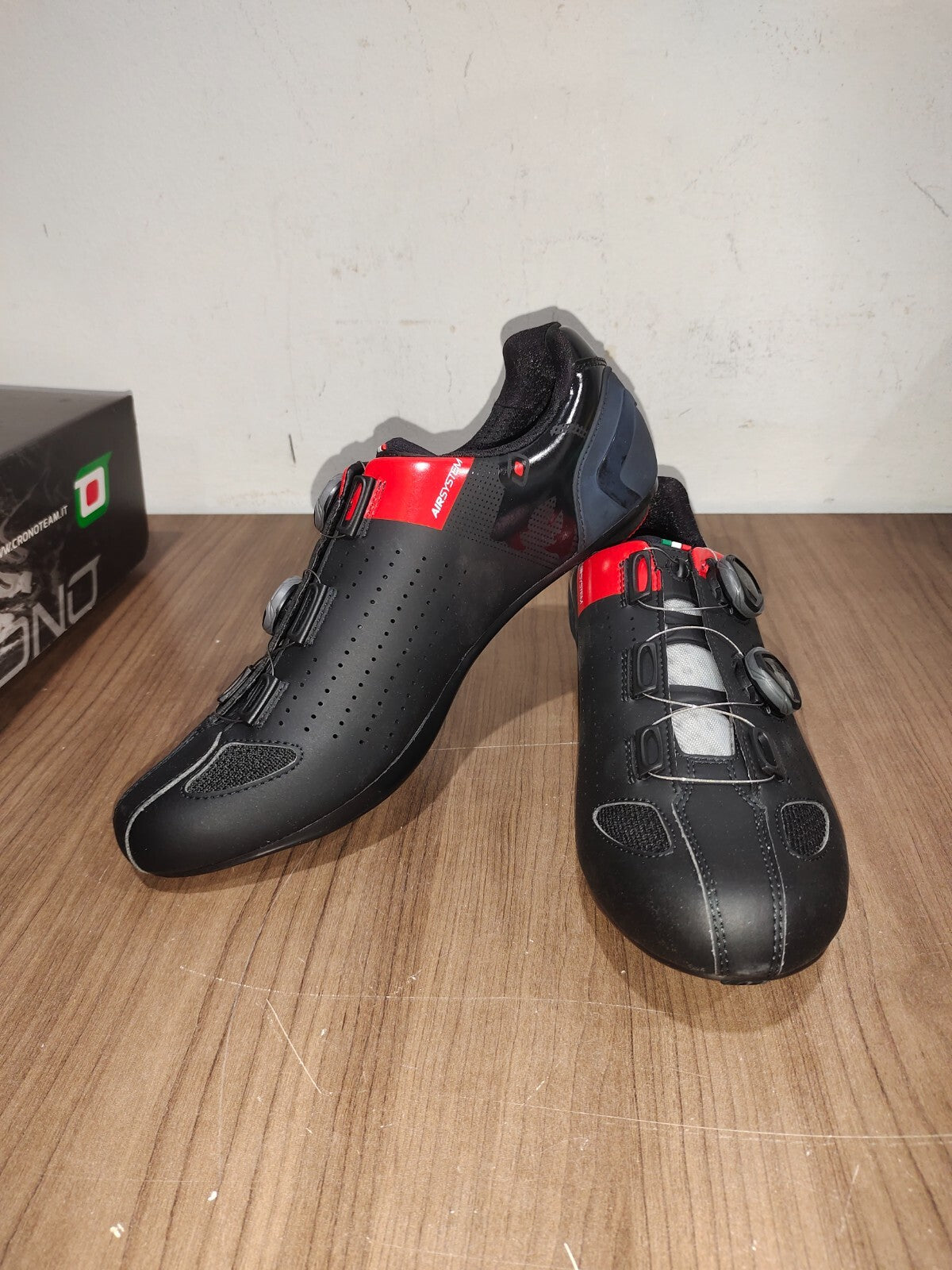 Crono CR-2-17 Nylon Cycling Shoes - Nero Black - Size - 45.5 (EUR)