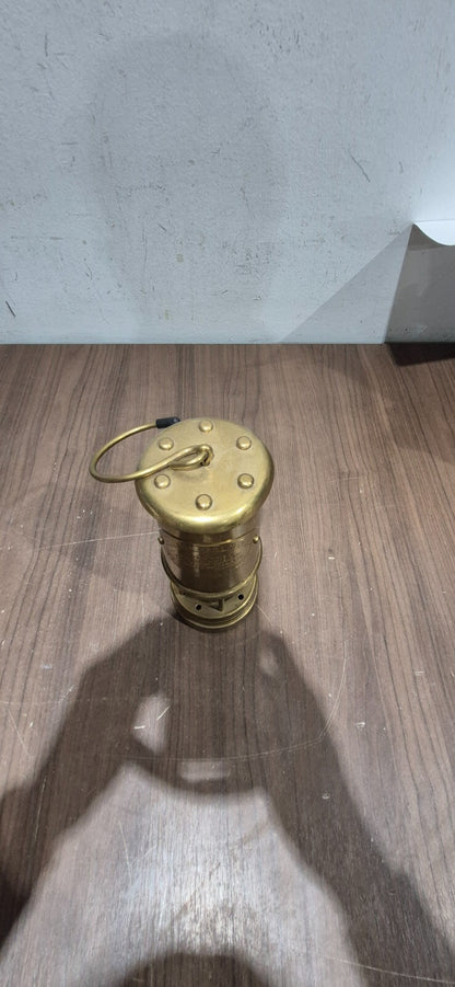 Vintage Brass British Coal Mining Miners Lamp Aberaman Colliery Wales UK