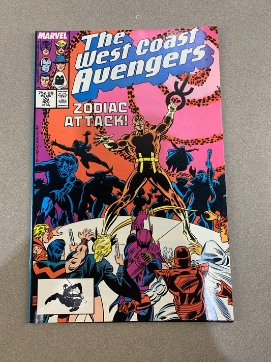 West Coast Avengers #26 (1987) VF/NM 1st Death of the Zodiac