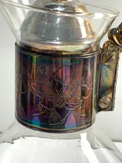 Victorian Silver Plated Glass Claret