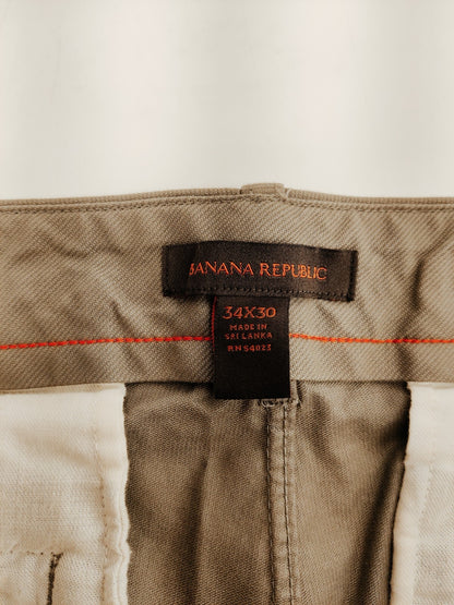 Banana Republic Grey Chino Pants Men's Size 34 x 30