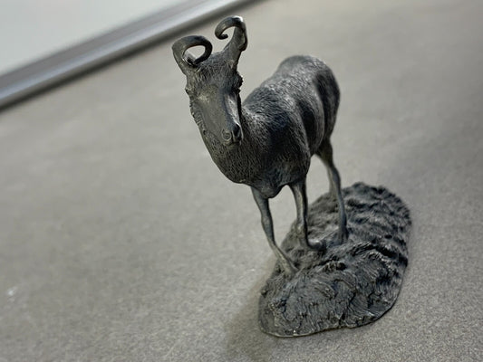 VTG 1976 Franklin Mint Pronghorn Antelope Wildlife North America Series Pewter