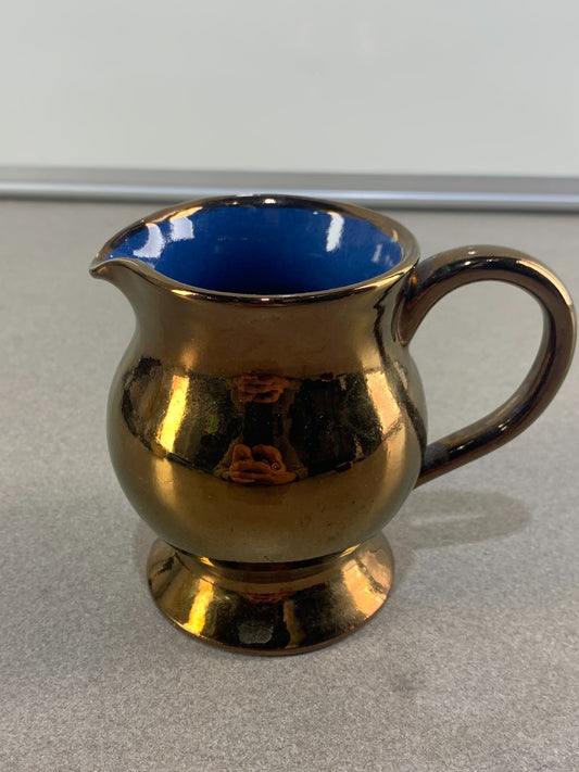 Vintage Welch Copper Lustre Lustreware Small Pitcher Creigiau Pottery
