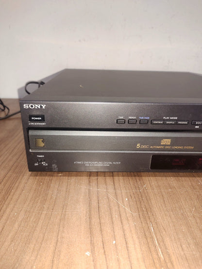 SONY CDP-C301M CD Compact Disc Player 5 Disc Changer - Untested