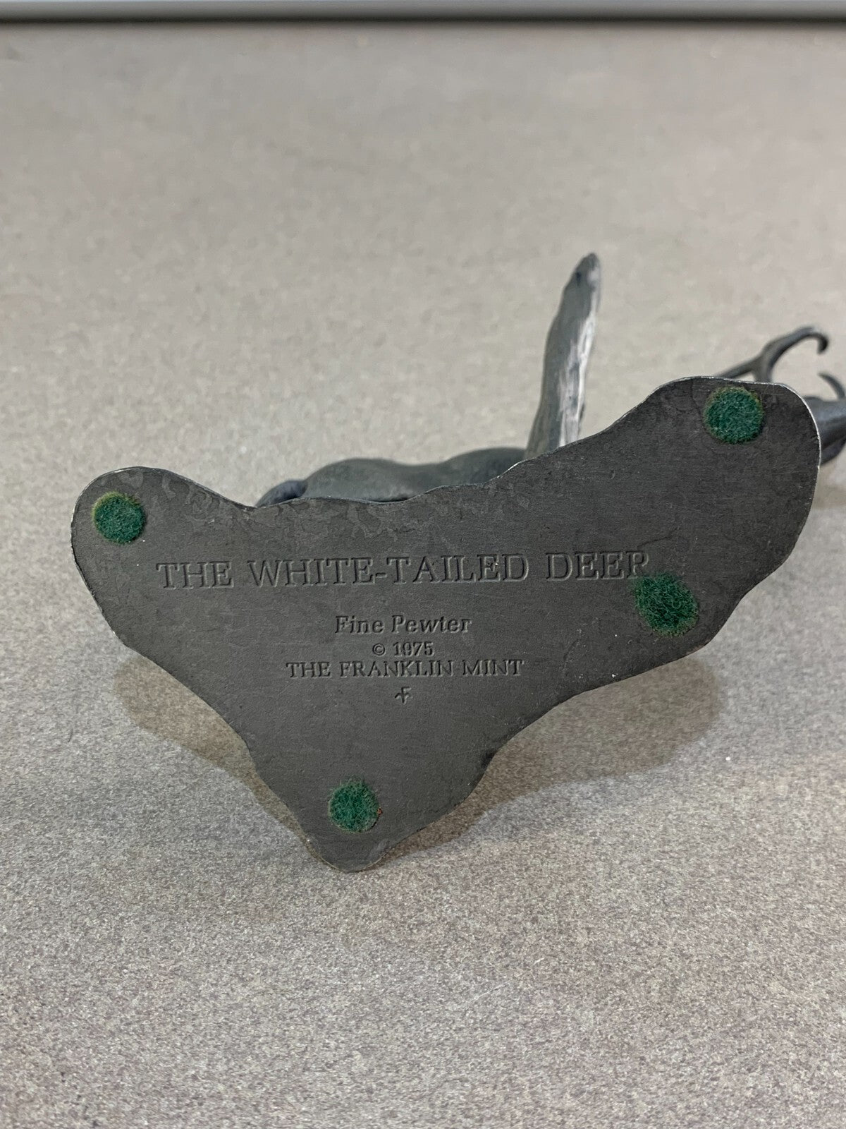 Franklin Mint The White-Tailed Deer Pewter Figurine
