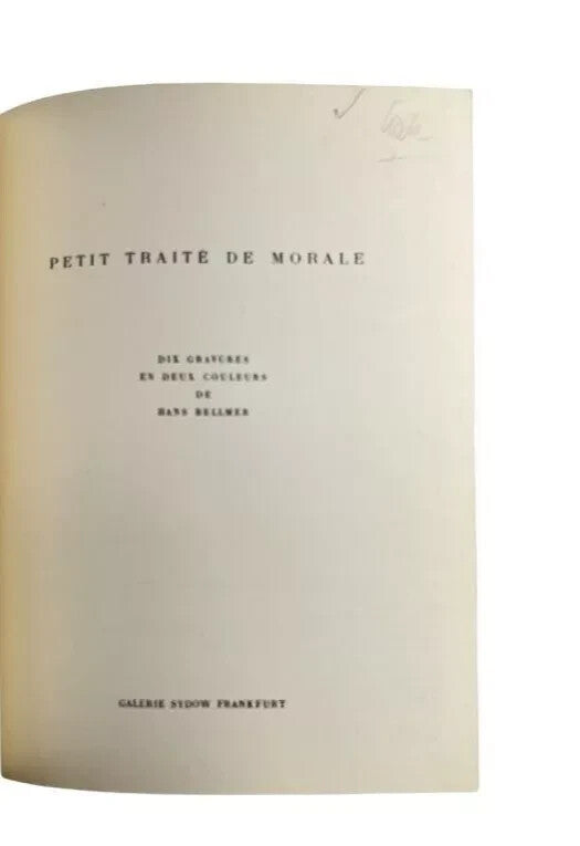 Petite Traite de Morale | Hans Bellmer, Galerie Sydow Frankfurt 1969 | Rare