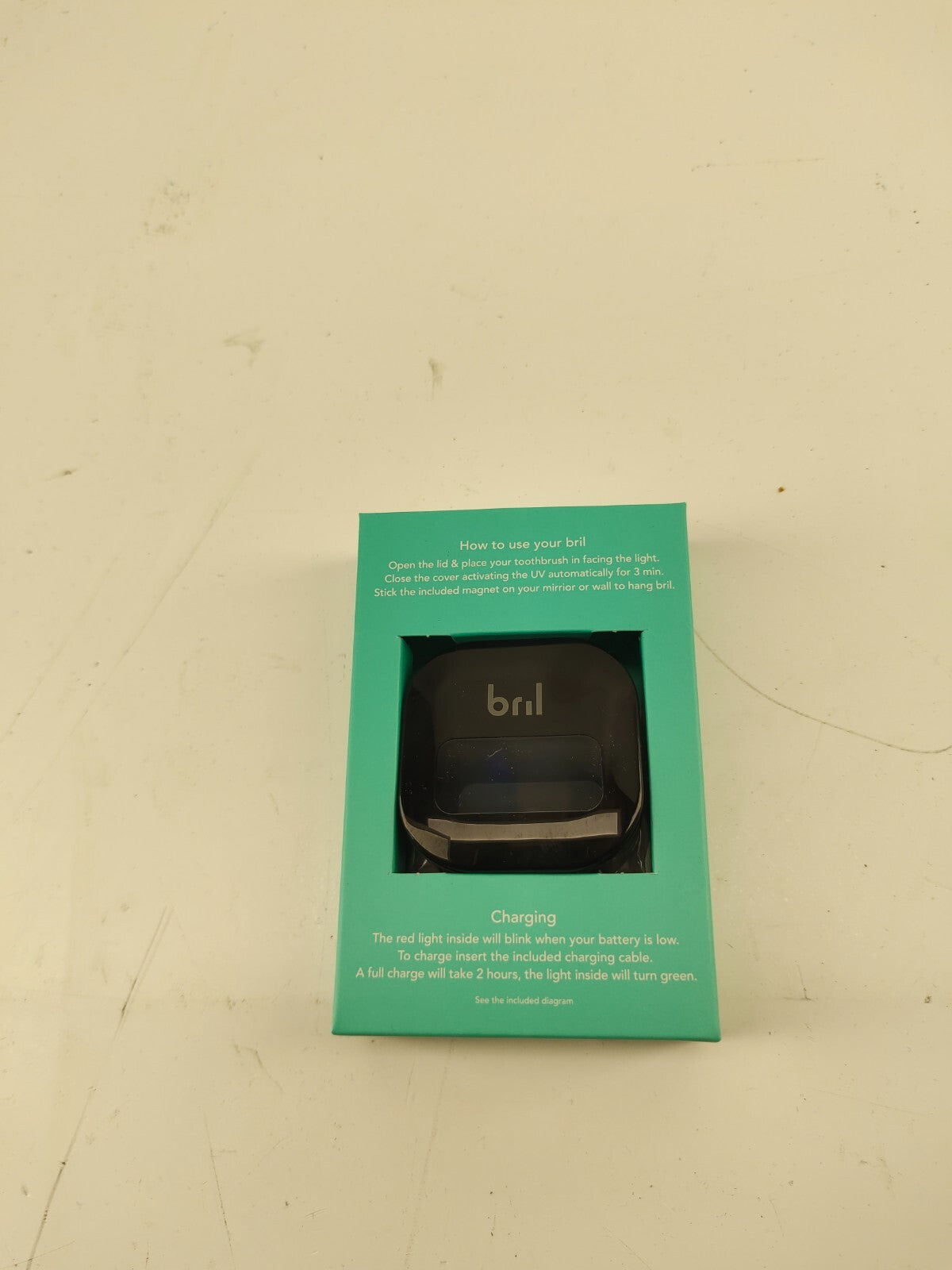 Bril UV-C Toothbrush Sanitizer Portable Sterilizer Cover Holder and Case (Black)