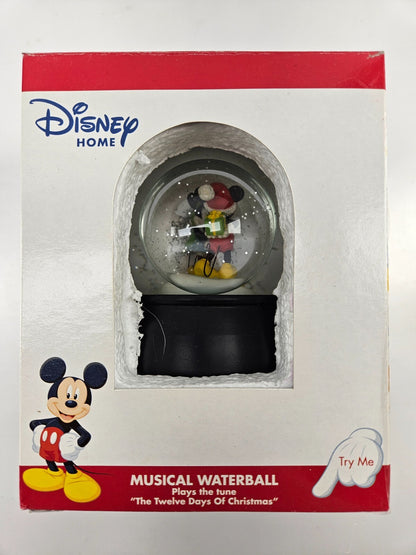 Disney Mickey Musical Waterball  5.5” Snow Globe