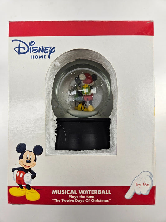 Disney Mickey Musical Waterball  5.5” Snow Globe