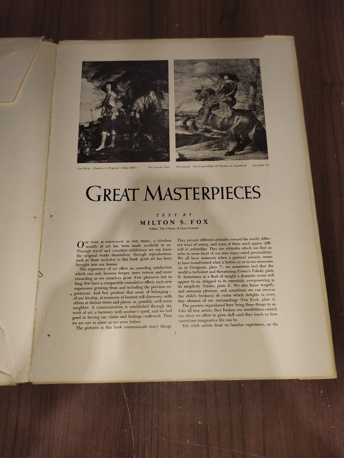 Vintage Rare Collectible - An Abrams Art Book - Great Masterpieces