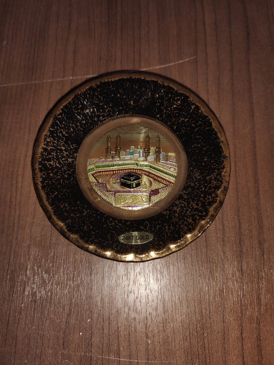 Vintage The Art of Chokin 24K Gold Plated Plate