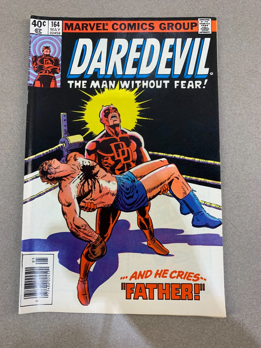 Daredevil #164 1980 Marvel Newsstand Origin Retold Frank Miller.