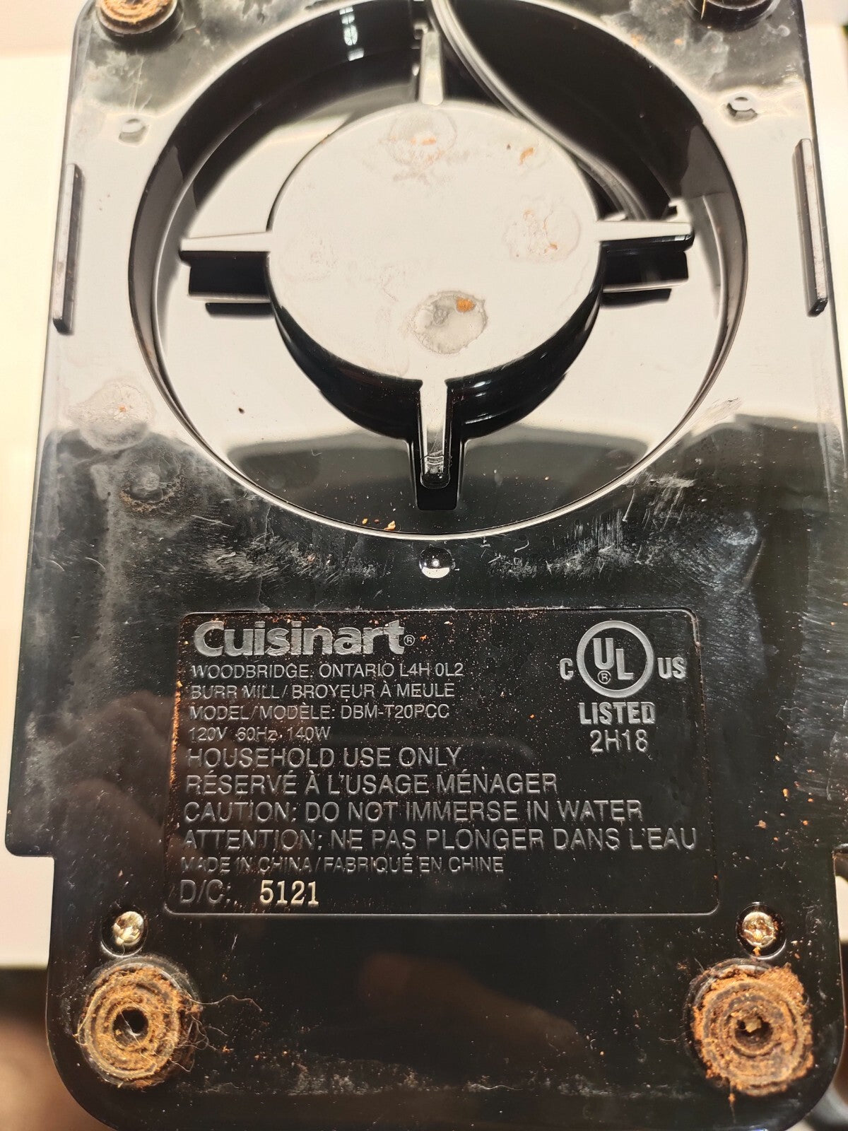 CUISINART Digital Touchscreen Burr Mill Coffee Grinder Black DBM-T20 PCC