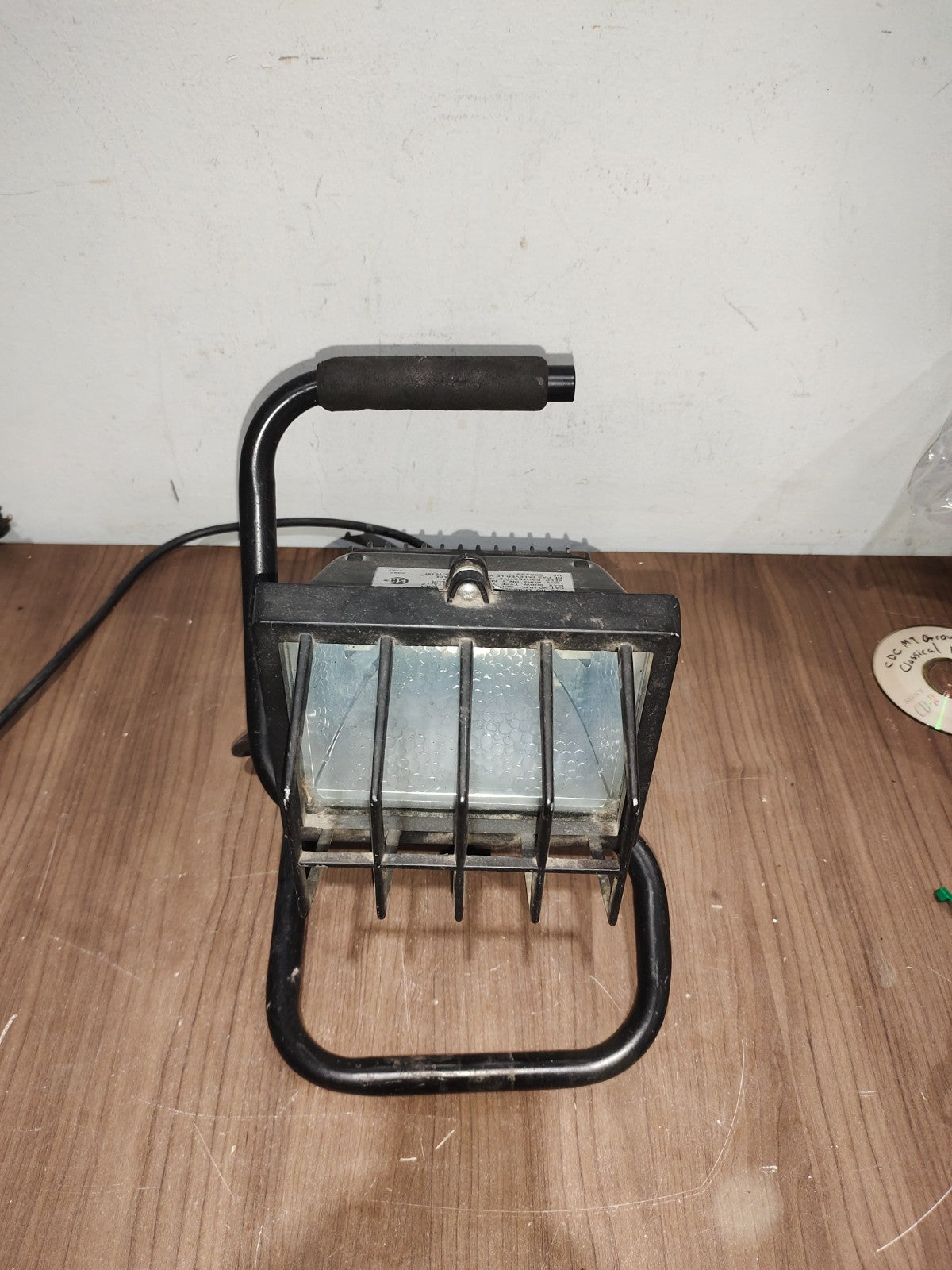Industrial adjustable work light lamp metal cage handle 500 watts