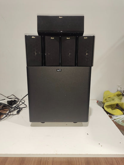 Klipsch Surround System HD Theatre 600 - SUB-8 II - With 5 Speakers FOR PARTS