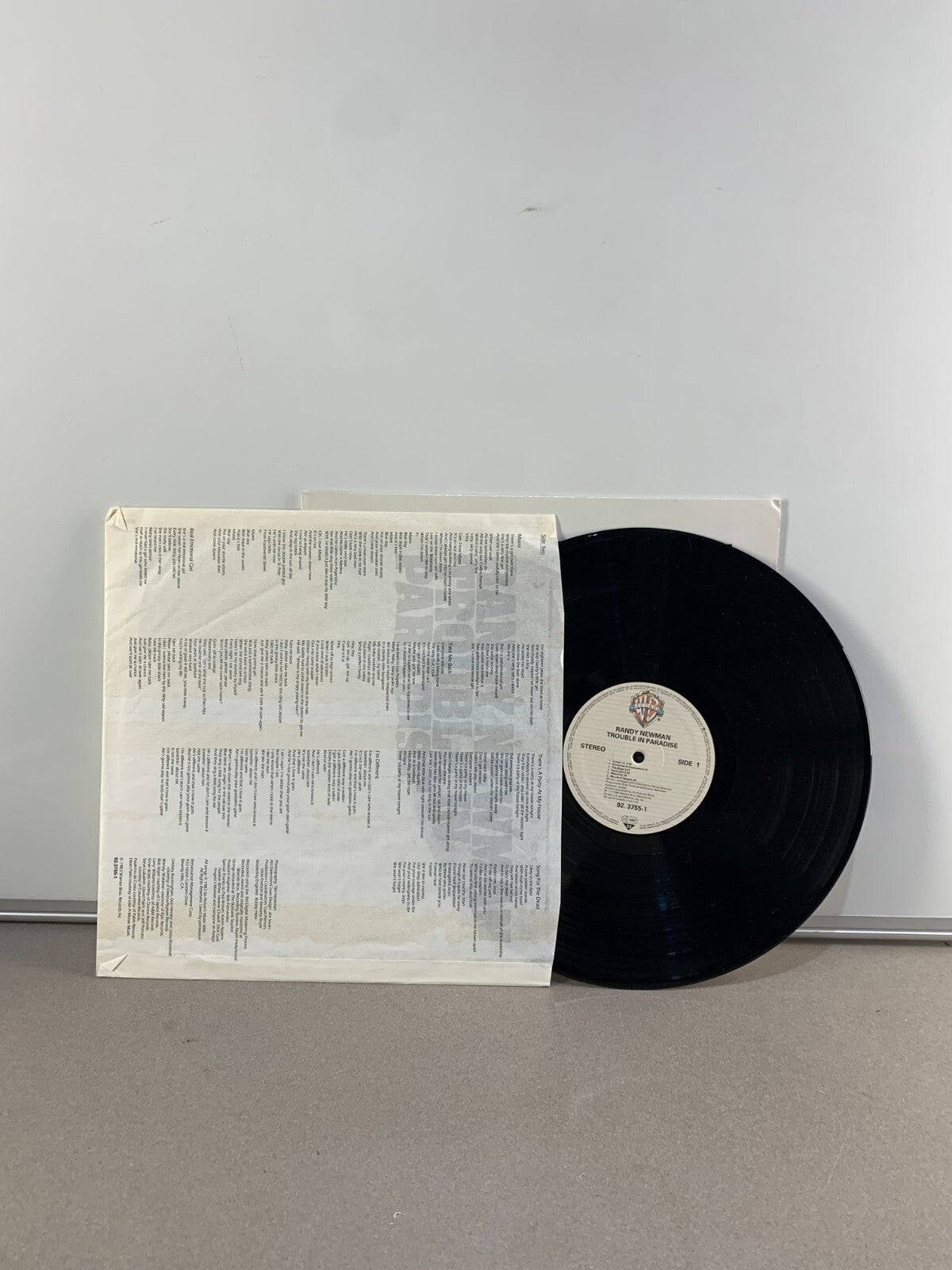 Randy Newman – Trouble In Paradise LP Vinyl 1983 Warner Bros.