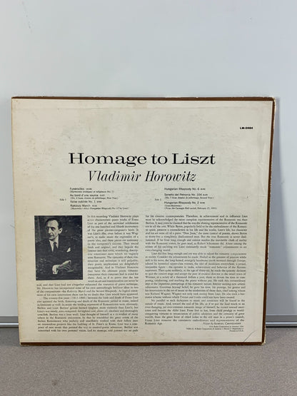 Vladimir Horowitz, Franz Liszt -Homage To Liszt (LP, RE) LM-2584