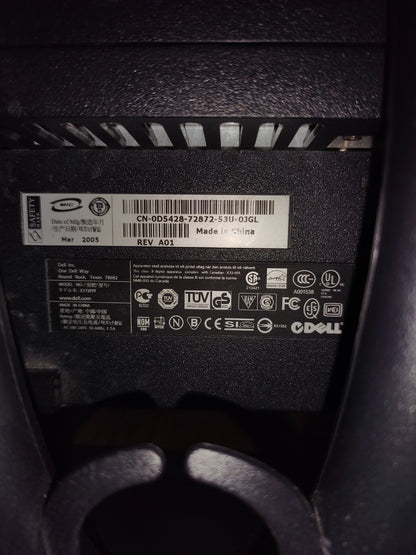 DELL 17" TFT LCD FLAT PANEL MONITOR E173FPF, CHARCOAL GRAY