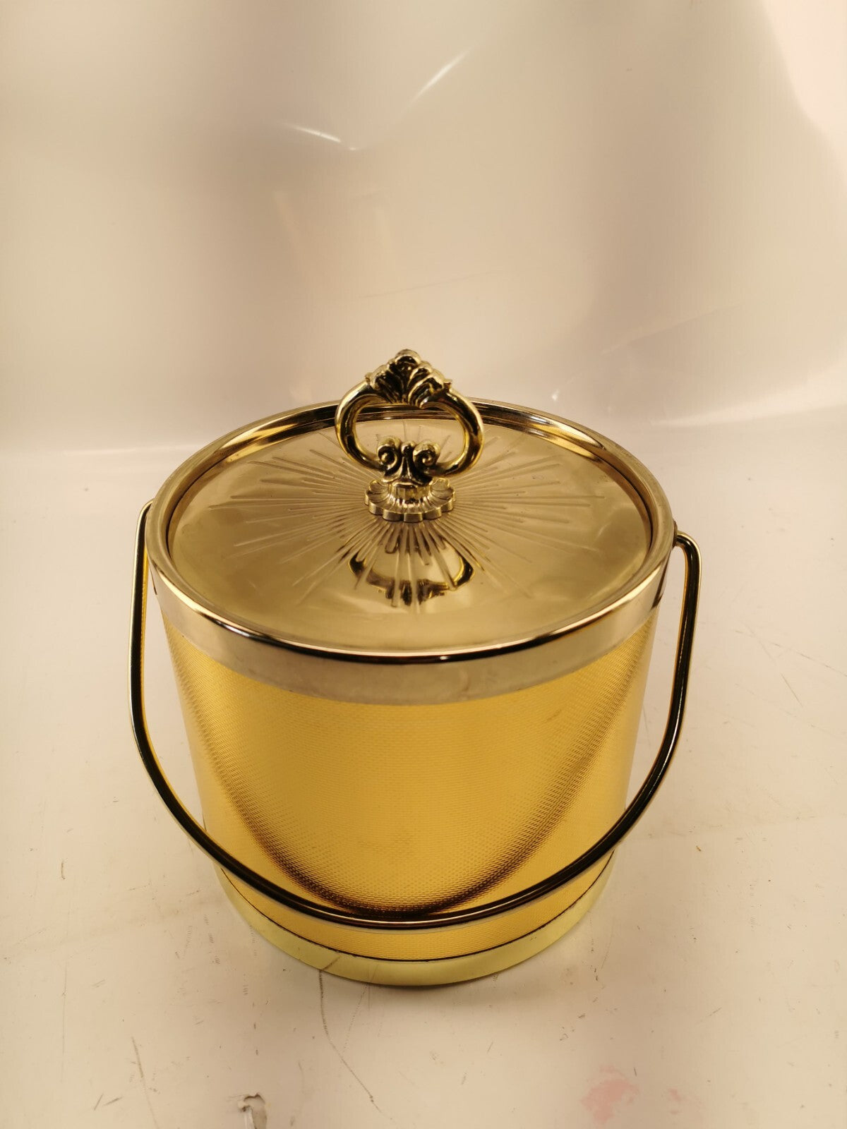 Vintage Modern Gold Plastic Ice Bucket