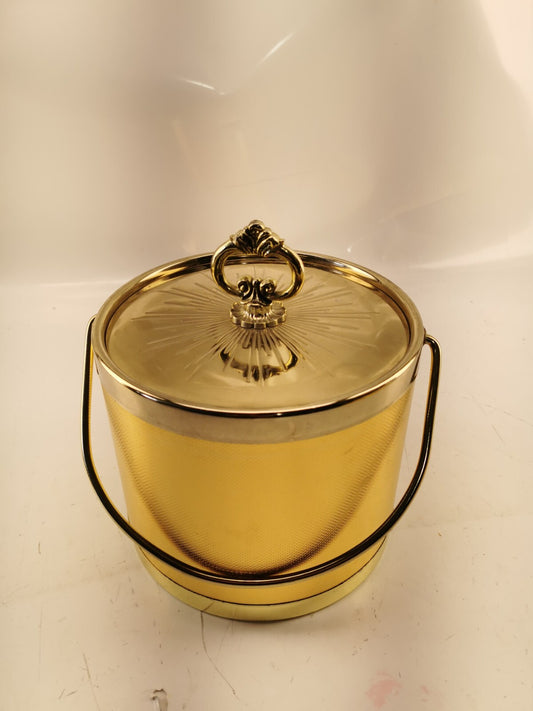 Vintage Modern Gold Plastic Ice Bucket
