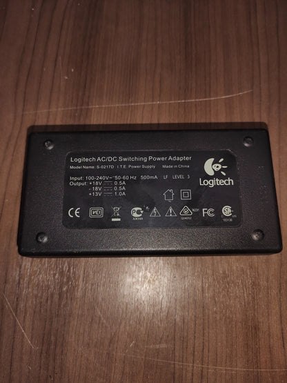 Logitech S-0217D AC Adapter +18V 0.5A -18V 0.5A +13V 1A Power Supply